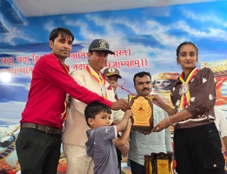 सजग राष्ट्र प्रहरी' सम्मान से सम्मानित हुई साक्षी जाट