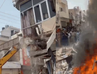 Anti-drug activist murder: Bulldozers raze accused’s house, shop set ablaze in Punjab