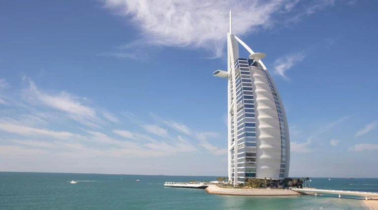 Watch: Drone debris hits Dubai’s Burj Al Arab after Iranian strike