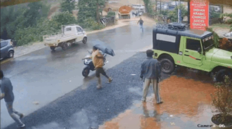 Seconds before disaster: CCTV shows Wayanad landslide sweeping away fuel tanker
