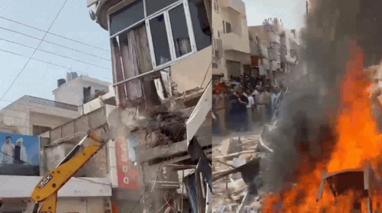 Anti-drug activist murder: Bulldozers raze accused’s house, shop set ablaze in Punjab